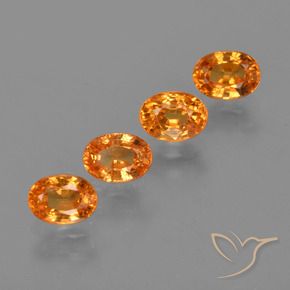 Gemas de Hilo de espesartita Naranja claro natural de 2.31 ct, Ovalada, VS