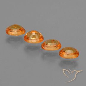 Gemas de Hilo de espesartita Naranja claro natural de 2.31 ct, Ovalada, VS