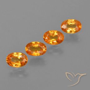 Gemas de Hilo de espesartita Naranja claro natural de 2.37 ct, Ovalada, VS
