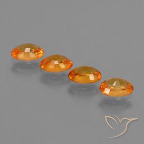 Gemas de Hilo de espesartita Naranja claro natural de 2.37 ct, Ovalada, VS