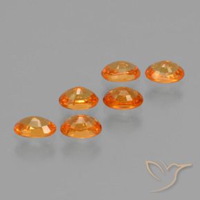 Gemas de Hilo de espesartita Naranja claro natural de 2.39 ct, Ovalada, VS