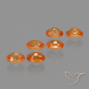 Gemas de Hilo de espesartita Naranja claro natural de 2.43 ct, Ovalada, VS