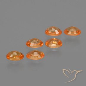 Gemas de Hilo de espesartita Naranja medio natural de 2.37 ct, Ovalada, VS-SI