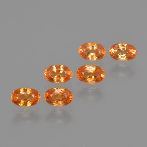 Gemas de granate espesartita naranja natural de 2,40 ct, corte óvalo, VS
