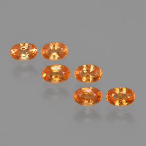 Gemas de granate espesartita naranja natural de 2,40 ct, corte óvalo, VS