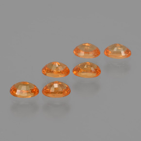 Gemas de granate espesartita naranja natural de 2,40 ct, corte óvalo, VS