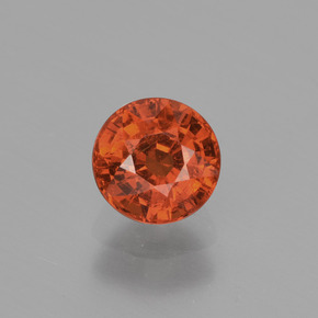 Granate espesartita naranja natural de 1,03 ct, corte redondo, SI