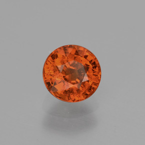 Granate espesartita naranja natural de 1,03 ct, corte redondo, SI