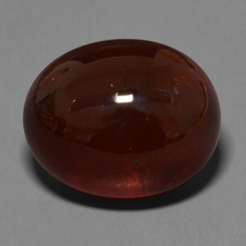 Granate espesartita marrón natural de 33,34 ct, corte óvalo, translúcido