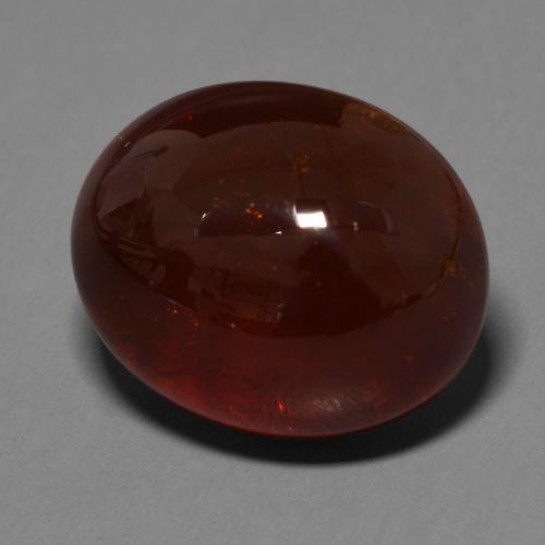Granate espesartita marrón natural de 33,34 ct, corte óvalo, translúcido