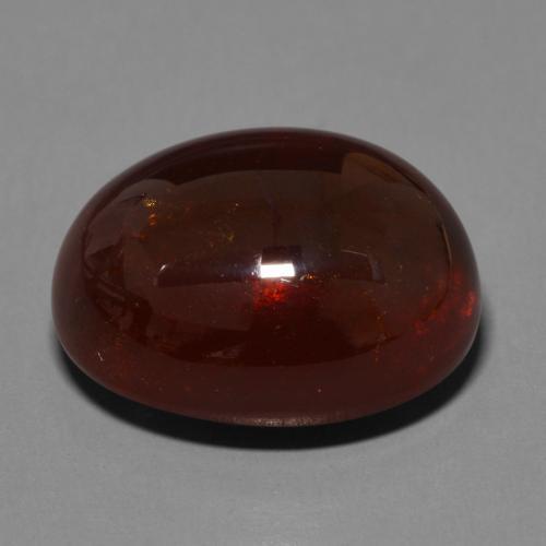 Granate espesartita marrón natural de 33,34 ct, corte óvalo, translúcido