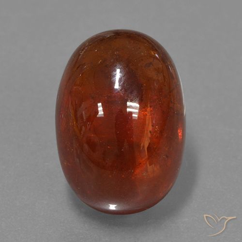 11.22ct Natural Naranja oscuro Hilo de espesartita, Ovalada, Translúcido