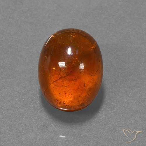 7.97ct Natural Naranja medio Hilo de espesartita, Ovalada, Translúcido