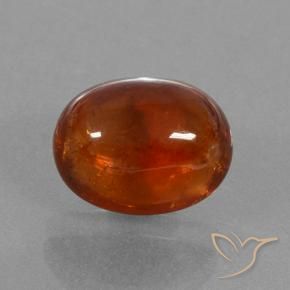 Hilo de espesartita Naranja rojizo natural de 5.48 ct, Ovalada, Translúcido