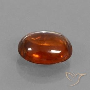 Hilo de espesartita Naranja rojizo natural de 5.48 ct, Ovalada, Translúcido
