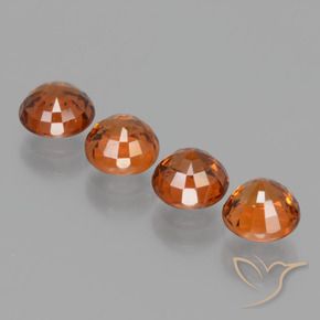 Gemas de Hilo de espesartita Naranja oscuro natural de 2.78 ct, Redondo, VS