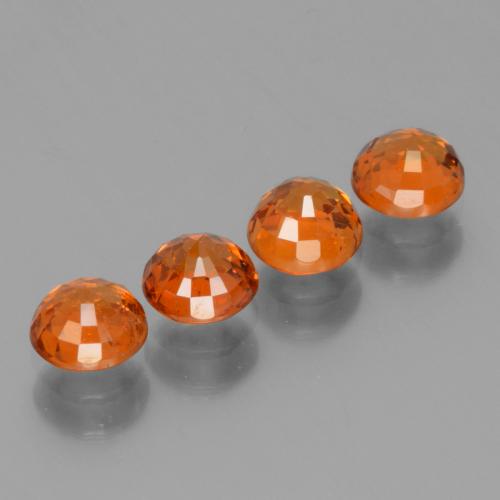 Gemas de granate espesartita naranja natural de 2,49 ct, corte redondo, VS-SI