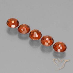 Gemas de Hilo de espesartita Naranja oscuro natural de 2.66 ct, Redondo, VS