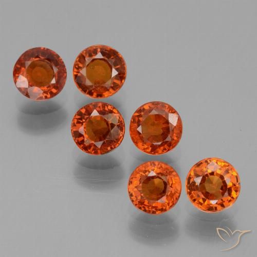 2.87ctw Natural Naranja medio Hilo de espesartita, Redondo, VS