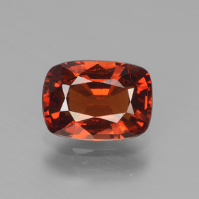 Granate espesartita naranja natural de 1,80 ct, corte cojín, VS