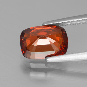 Granate espesartita naranja natural de 1,80 ct, corte cojín, VS