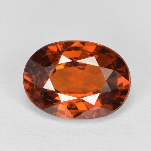 Granate espesartita naranja natural de 1,02 ct, corte óvalo, VS-SI