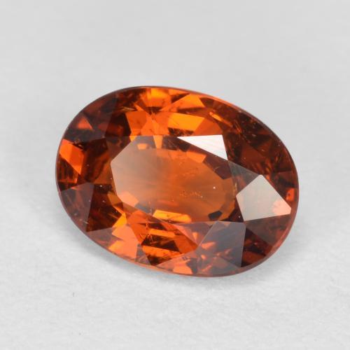 Granate espesartita naranja natural de 1,02 ct, corte óvalo, VS-SI