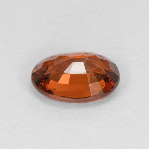 Granate espesartita naranja oscuro natural de 1,02 ct, corte óvalo, VS