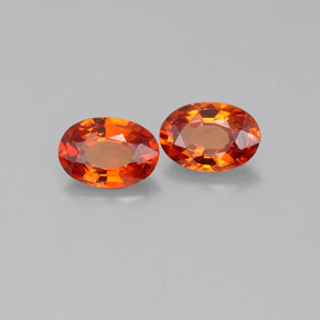 Hilo de espesartita Naranja natural de 0.00 ct, Ovalada, VVS