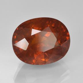 Granate espesartita naranja natural de 7,90 ct, corte óvalo, VS-SI