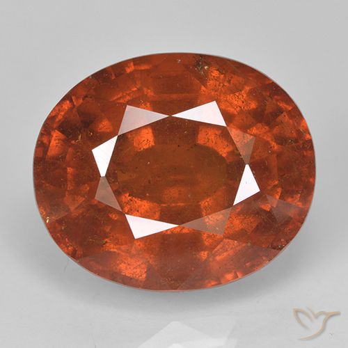 Hilo de espesartita Naranja rojizo natural de 15.53 ct, Corte Óvalo, SI