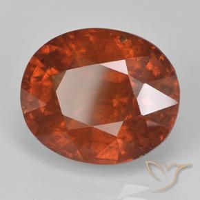 Hilo de espesartita Naranja rojizo natural de 15.53 ct, Corte Óvalo, SI