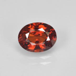 Granate espesartita rojo natural de 1,82 ct, corte óvalo, VS