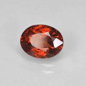 Granate espesartita rojo natural de 1,82 ct, corte óvalo, VS