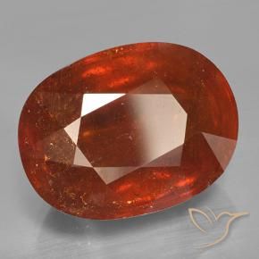 Hilo de espesartita Naranja fuego natural de 23.80 ct, Ovalada, SI