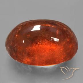 Hilo de espesartita Naranja fuego natural de 23.80 ct, Ovalada, SI
