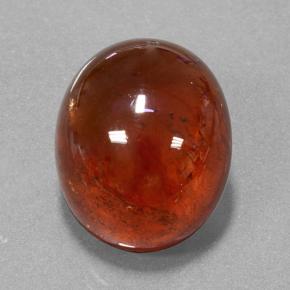 Hilo de espesartita Rojo claro natural de 17.63 ct, Corte Óvalo, Translúcido