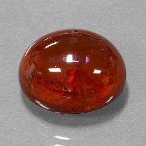 Hilo de espesartita Rojo claro natural de 17.63 ct, Corte Óvalo, Translúcido
