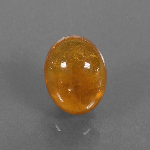 Granate espesartita naranja natural de 3,03 ct, corte óvalo, translúcido