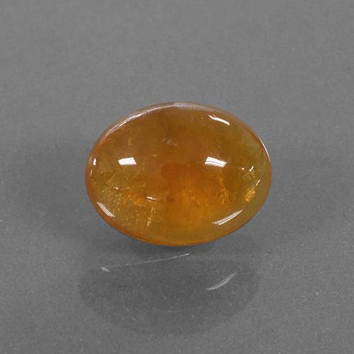 Granate espesartita naranja natural de 3,03 ct, corte óvalo, translúcido