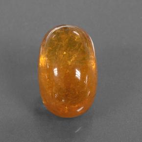 Granate espesartita naranja natural de 5,31 ct, corte óvalo, translúcido