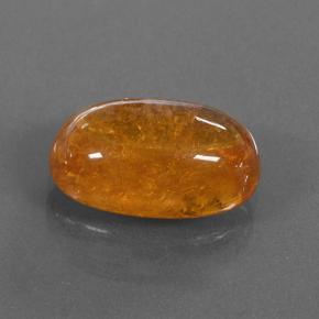 Granate espesartita naranja natural de 5,31 ct, corte óvalo, translúcido