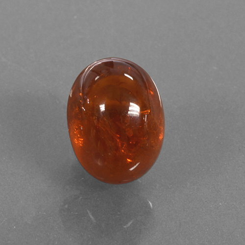 Hilo de espesartita Naranja rojizo natural de 3.71 ct, Corte Óvalo, Translúcido