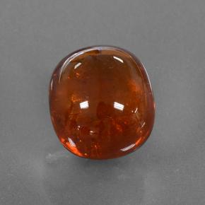 Granate espesartita naranja natural de 4,09 ct, corte óvalo, translúcido