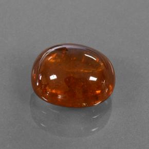 Granate espesartita naranja natural de 4,09 ct, corte óvalo, translúcido