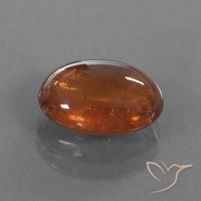 Hilo de espesartita Naranja cálido natural de 4.96 ct, Ovalada, Translúcido