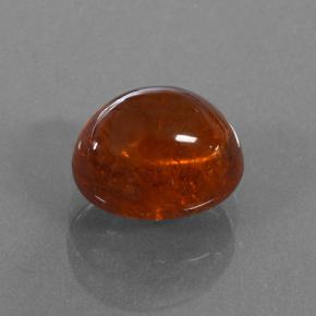 Granate espesartita naranja natural de 4,16 ct, corte óvalo, translúcido