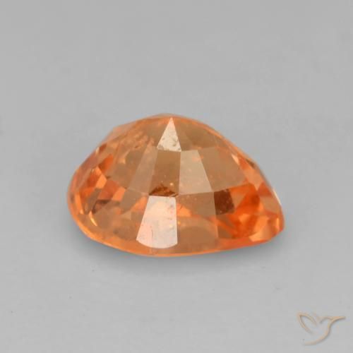 Hilo de espesartita Naranja medio natural de 0.86 ct, En forma de pera, VS-SI
