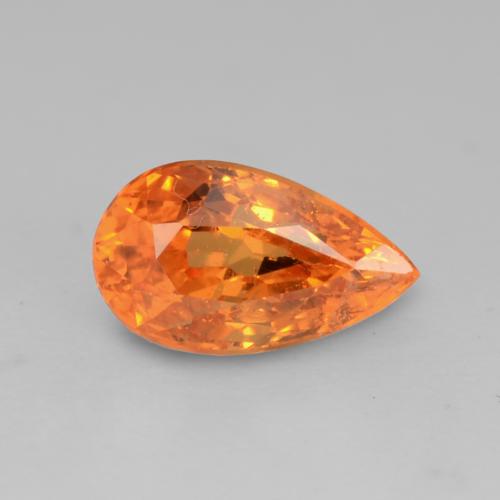 Hilo de espesartita Naranja claro natural de 0.67 ct, En forma de pera, VS-SI