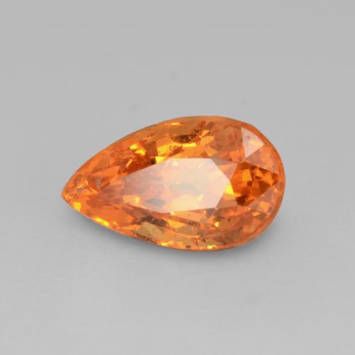 Hilo de espesartita Naranja claro natural de 0.67 ct, En forma de pera, VS-SI